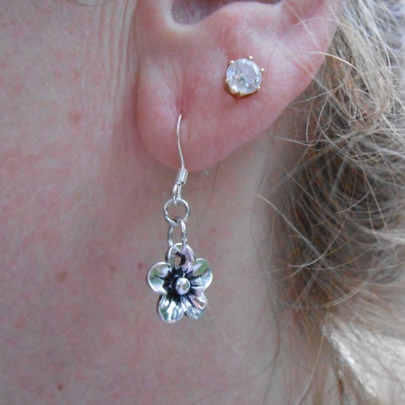 Jewelry - New Flower Earrings Flower Charm Earrings Flower Jewelry Floral Small Earrings